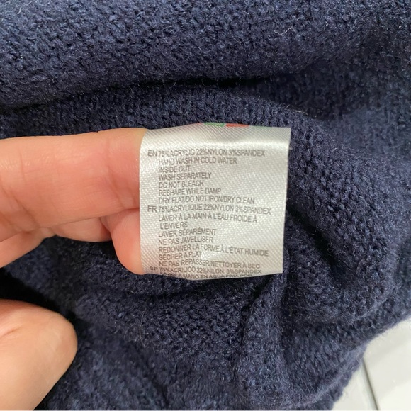 RDI Plunge V-Neck Dark Blue Long Sweater Tunic Sexy Oversized Sz Med Cozy Fall - Picture 9 of 9